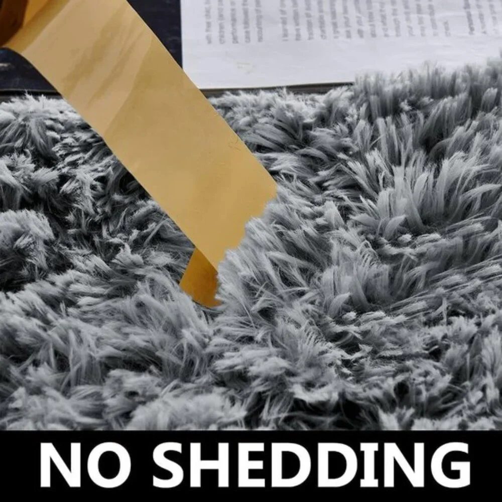 New 4x6 Grey Area Rug for Living Room, Soft Shaggy Non-Slip Carpet for Kids